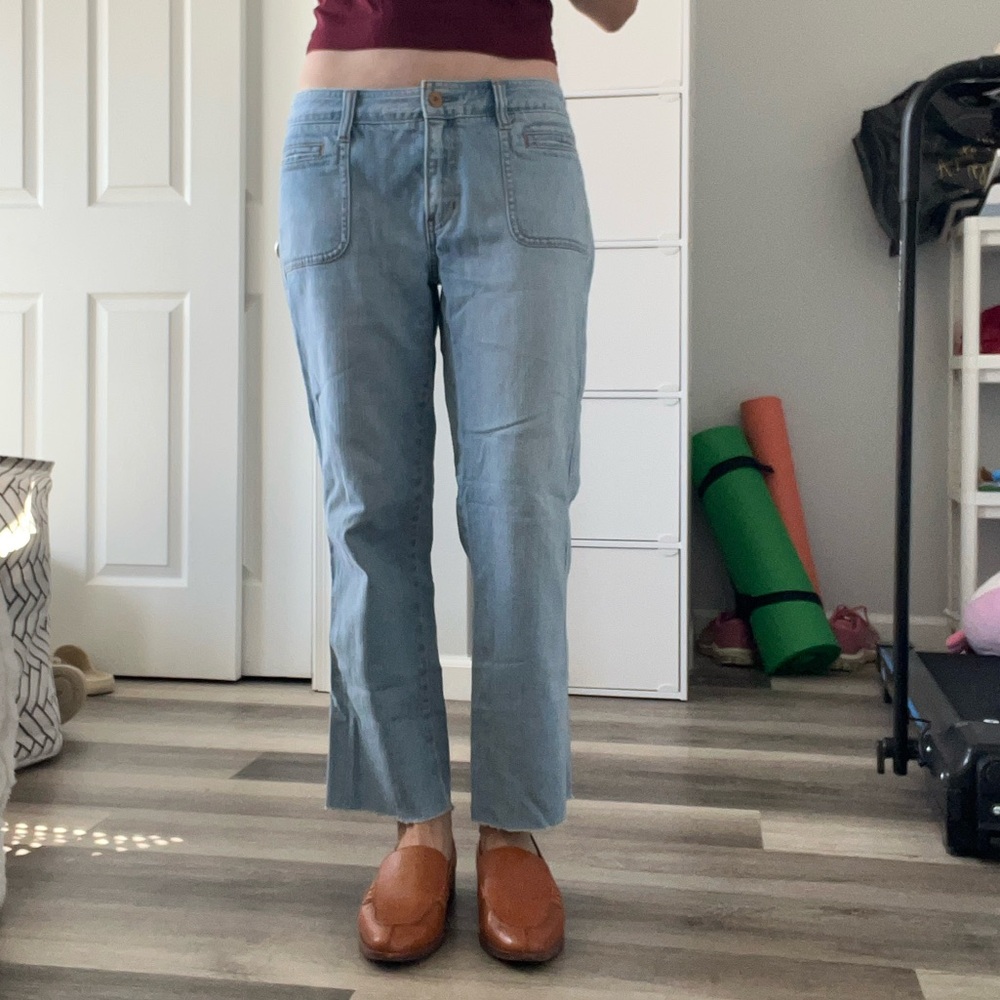 Low rise gap cropped jeans